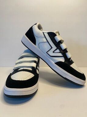 Vans Velcro Sneakers Men’s 6 Women’s 7.5 Black White Low Top Casual Skate